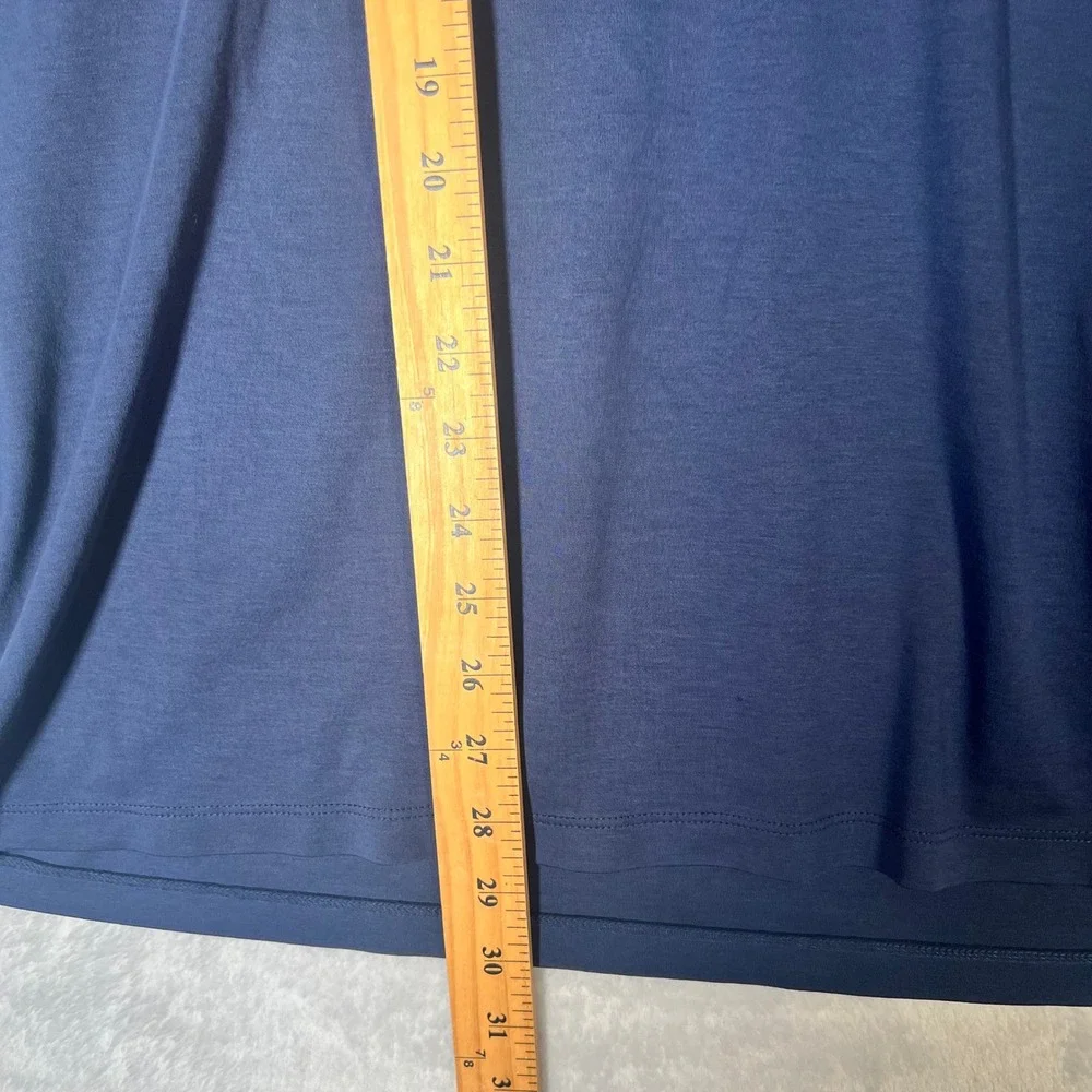 Calvin Klein Polo Mens XXL Navy Blue Liquid Cotton Shirt Short Sleeve Golf Sport - Picture 8 of 8